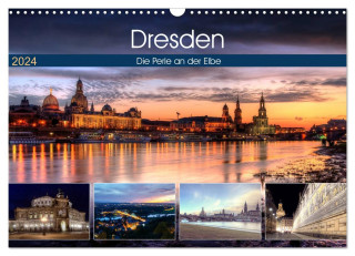 Dresden Die Perle an der Elbe (Wandkalender 2024 DIN A3 quer), CALVENDO Monatskalender