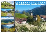 Graubündner Landschaften 2024 (Tischkalender 2024 DIN A5 quer), CALVENDO Monatskalender