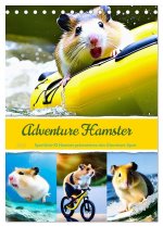 Adventure Hamster - Sportliche KI Hamster präsentieren den Abenteuer-Sport (Tischkalender 2024 DIN A5 hoch), CALVENDO Monatskalender