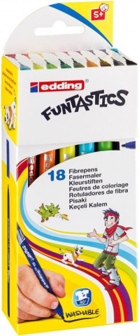 Edding Dětské fixy Funtastics 15, sada 18 barev pro větší děti