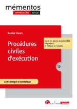 Procédures civiles d'exécution, 12ème édition
