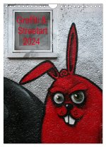 Graffiti & Streetart 2024 / CH-Version (Wandkalender 2024 DIN A4 hoch), CALVENDO Monatskalender