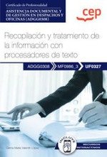 MANUAL RECOPILACION Y TRATAMIENTO DE LA INFORMACION CON PRO