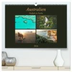 Australien - Farbige Vielfalt (hochwertiger Premium Wandkalender 2024 DIN A2 quer), Kunstdruck in Hochglanz