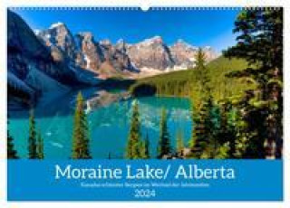 Moraine Lake, Alberta/ Kanada (Wandkalender 2024 DIN A2 quer), CALVENDO Monatskalender
