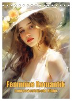 Feminine Romantik ? Impressionistische Bilder (Tischkalender 2024 DIN A5 hoch), CALVENDO Monatskalender