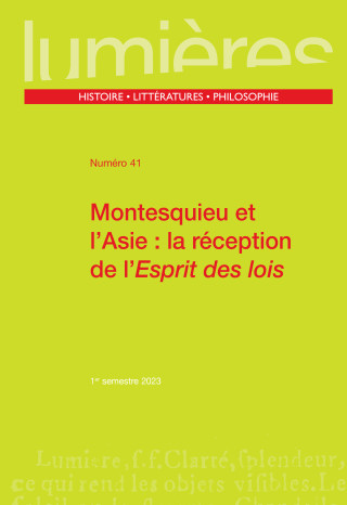 Montesquieu et l’Asie : la réception de l’Esprit des lois