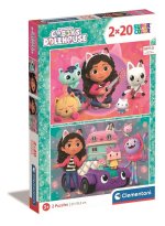 Puzzle 2x20 el. Koci Domek Gabi. Gaby's Dollhouse 24802