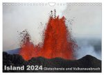 Island 2024 Gletschereis und Vulkanausbruch (Wandkalender 2024 DIN A4 quer), CALVENDO Monatskalender