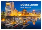 Düsseldorf bei Nacht (Wandkalender 2024 DIN A2 quer), CALVENDO Monatskalender