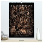 BLOODBOY/ HORROR ILLUSTRATION V1 (hochwertiger Premium Wandkalender 2024 DIN A2 hoch), Kunstdruck in Hochglanz