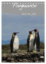 Mit Pinguinen durch das Jahr (Tischkalender 2024 DIN A5 hoch), CALVENDO Monatskalender