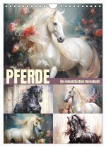 Pferde im romantischen Barockstil (Wandkalender 2024 DIN A4 hoch), CALVENDO Monatskalender