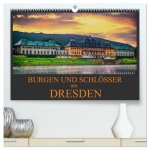 Burgen und Schlösser um Dresden (hochwertiger Premium Wandkalender 2024 DIN A2 quer), Kunstdruck in Hochglanz