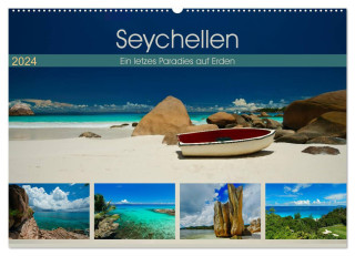 Seychellen - Ein letztes Paradies auf Erden (Wandkalender 2024 DIN A2 quer), CALVENDO Monatskalender
