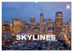 Skylines weltweit (Wandkalender 2024 DIN A2 quer), CALVENDO Monatskalender