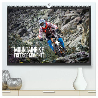 Mountainbike Freeride Momente (hochwertiger Premium Wandkalender 2024 DIN A2 quer), Kunstdruck in Hochglanz