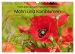 Farbtupfer auf sommerlichen Feldern - Mohn und Kornblumen (Wandkalender 2024 DIN A3 quer), CALVENDO Monatskalender