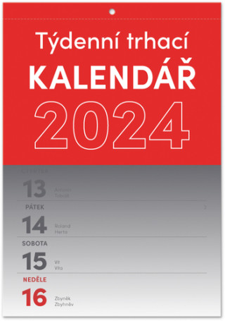 Kalendář 2024 nástěnný: Trhací týdenní A5