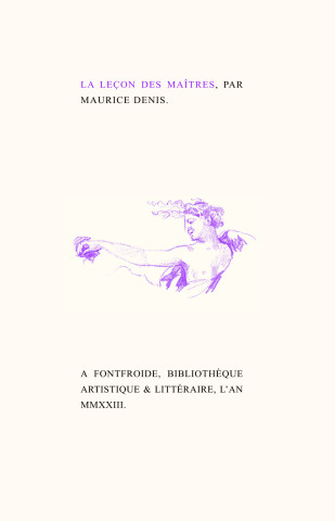 La leçon des maîtres