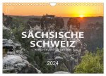 SÄCHSISCHE SCHWEIZ - Märchenland an der Elbe (Wandkalender 2024 DIN A4 quer), CALVENDO Monatskalender