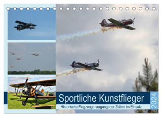 Sportliche Kunstflieger (Tischkalender 2024 DIN A5 quer), CALVENDO Monatskalender