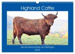 Highland Cattle, die Hochlandrinder aus Pfeffingen (Wandkalender 2024 DIN A3 quer), CALVENDO Monatskalender