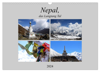 Nepal, das Langtang Tal (Wandkalender 2024 DIN A3 quer), CALVENDO Monatskalender