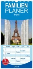 Familienplaner 2024 - Paris mit 5 Spalten (Wandkalender, 21 x 45 cm) CALVENDO