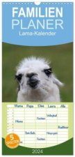 Familienplaner 2024 - Lama-Kalender mit 5 Spalten (Wandkalender, 21 x 45 cm) CALVENDO