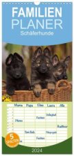 Familienplaner 2024 - Der Schäferhunde Familienplaner hoch mit 5 Spalten (Wandkalender, 21 x 45 cm) CALVENDO