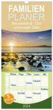 Familienplaner 2024 - Neuseeland - Die schönsten Orte am anderen Ende der Welt mit 5 Spalten (Wandkalender, 21 x 45 cm) CALVENDO