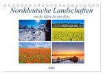 Norddeutsche Landschaften (Tischkalender 2024 DIN A5 quer), CALVENDO Monatskalender
