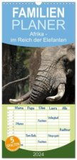 Familienplaner 2024 - Afrika - im Reich der Elefanten mit 5 Spalten (Wandkalender, 21 x 45 cm) CALVENDO