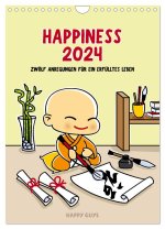 Happiness 2024 (Wandkalender 2024 DIN A4 hoch), CALVENDO Monatskalender