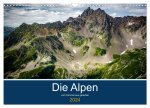 Die Alpen vom Himmel aus gesehen (Wandkalender 2024 DIN A3 quer), CALVENDO Monatskalender