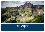 Die Alpen vom Himmel aus gesehen (Wandkalender 2024 DIN A4 quer), CALVENDO Monatskalender