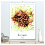 Farbakte - Action Paintings (hochwertiger Premium Wandkalender 2024 DIN A2 hoch), Kunstdruck in Hochglanz