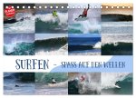 Surfen - Spaß auf den Wellen (Tischkalender 2024 DIN A5 quer), CALVENDO Monatskalender
