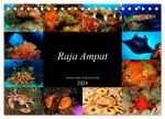Raja Ampat - Faszinierende Unterwasserwelt (Tischkalender 2024 DIN A5 quer), CALVENDO Monatskalender