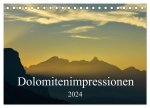 Dolomitenimpressionen (Tischkalender 2024 DIN A5 quer), CALVENDO Monatskalender