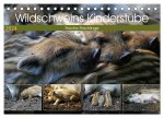 Wildschweins Kinderstube - Freche Frischlinge (Tischkalender 2024 DIN A5 quer), CALVENDO Monatskalender