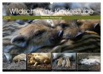Wildschweins Kinderstube - Freche Frischlinge (Wandkalender 2024 DIN A2 quer), CALVENDO Monatskalender