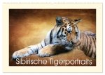 Sibirische Tigerportraits (Wandkalender 2024 DIN A2 quer), CALVENDO Monatskalender