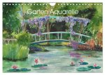 Garten Aquarelle (Wandkalender 2024 DIN A4 quer), CALVENDO Monatskalender