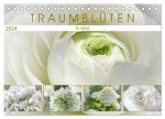 Traumblüten in Weiß (Tischkalender 2024 DIN A5 quer), CALVENDO Monatskalender