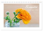 Blumen zart und schön (Tischkalender 2024 DIN A5 quer), CALVENDO Monatskalender