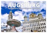 Augsburg - Die Highlights der schwäbischen Metropole (Tischkalender 2024 DIN A5 quer), CALVENDO Monatskalender