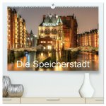 Die Speicherstadt (hochwertiger Premium Wandkalender 2024 DIN A2 quer), Kunstdruck in Hochglanz