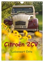 Citroën 2CV - Lebensart Ente (Wandkalender 2024 DIN A4 hoch), CALVENDO Monatskalender